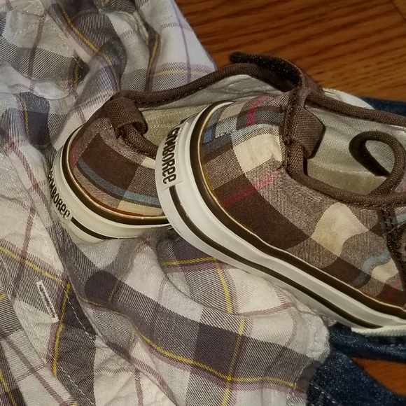 Gymboree Brown Red Sneakers toddler 7 - Picture 6 of 6